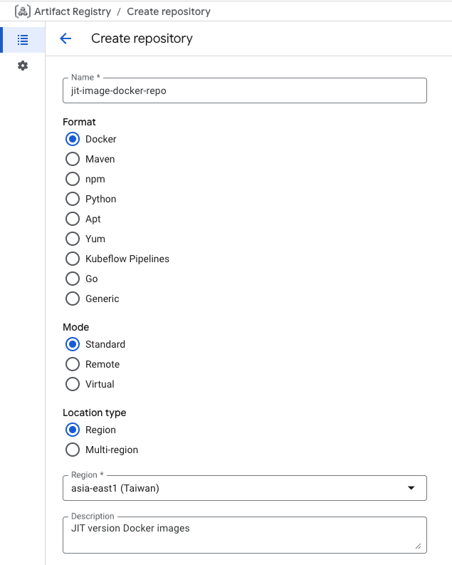 JIT Artifact Registry